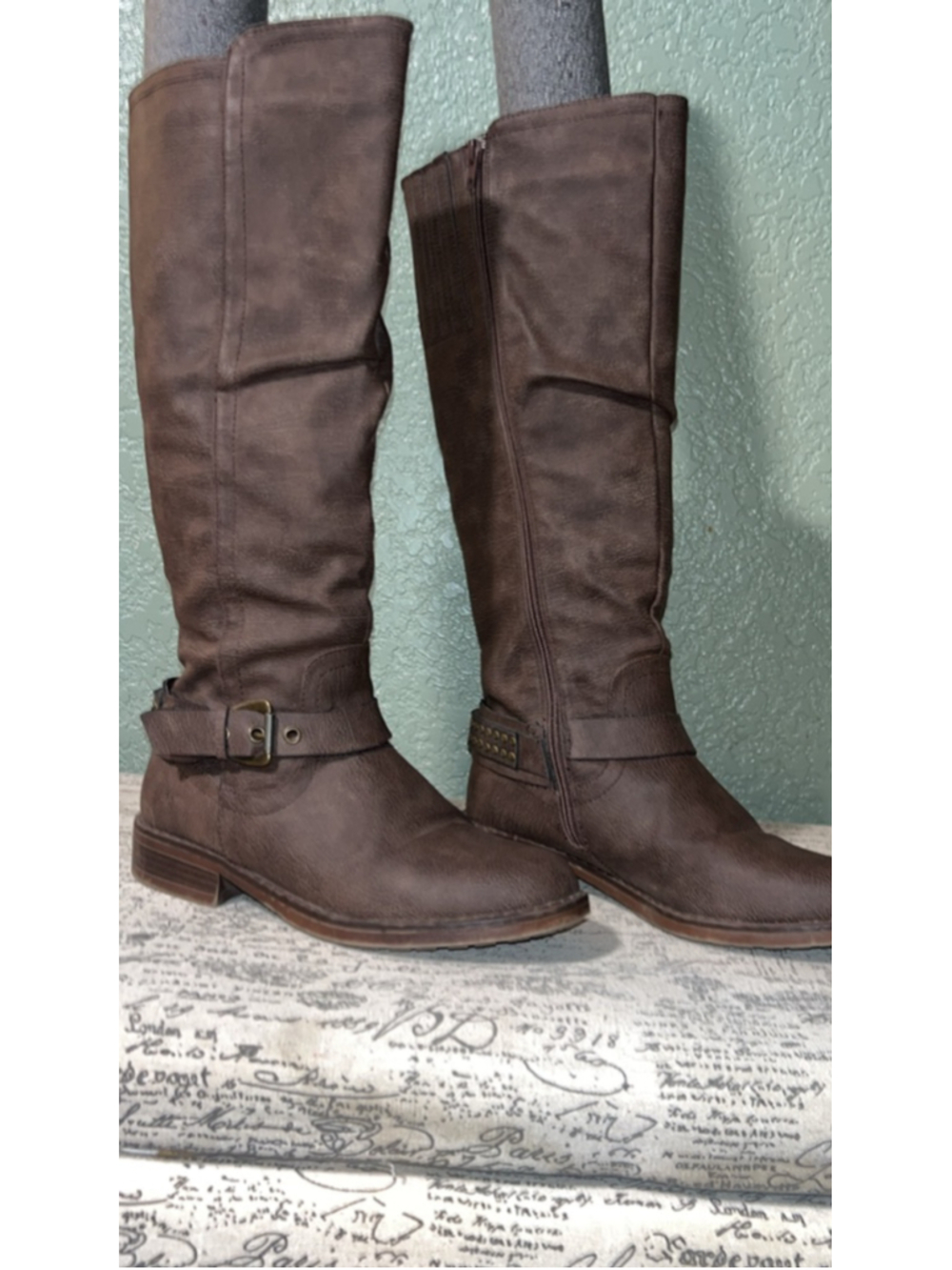 Women's XOXO Brown Heeled Boots Size 7